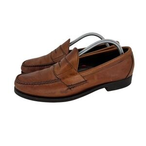 Allen Edmonds Paxton Penny Loafer Mens Leather Brown Dress Shoes Size 10 D USA